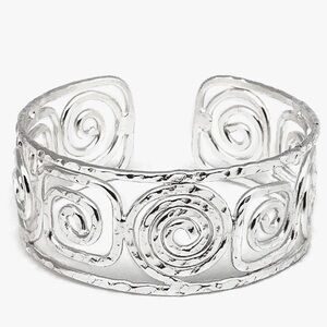 Silver Swirl Cuff Bracelet
